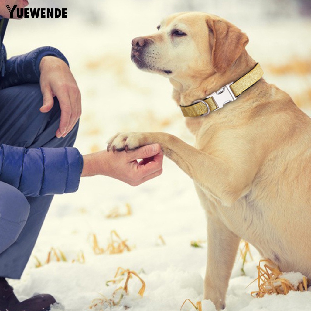 Yq.e Vòng Cổ Nylon Tự Thắt Nơ Đính Kim Sa Điều Chỉnh Được Thông Dụng Cho Cún Cưng Dịp Giáng Sinh