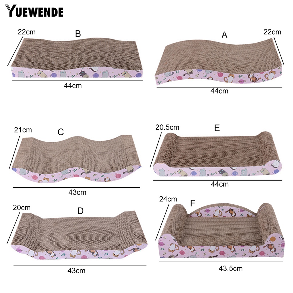 Yq.e Bảng Cào Móng Dày Dặn In Nhiều Kiểu Dáng Đáng Yêu Chống Liếm Vết Nứt Cho Mèo Cưng