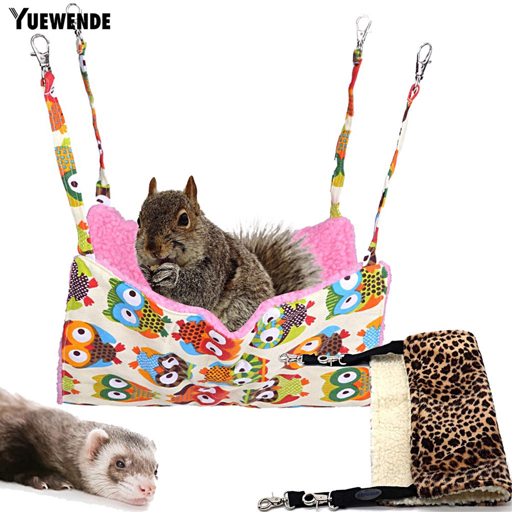 Võng Treo Mềm Mại Thoải Mái In Họa Tiết Da Báo Cho Hamster / Sóc / Thú Cưng YQ.E