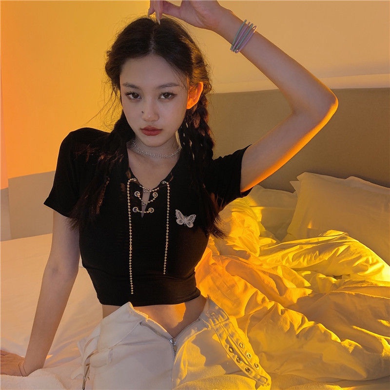 Áo Thun Tay Ngắn Thiết Kế Mỏng Kiểu Dáng Mới Năng Động Thời Trang Dành Cho Nữ