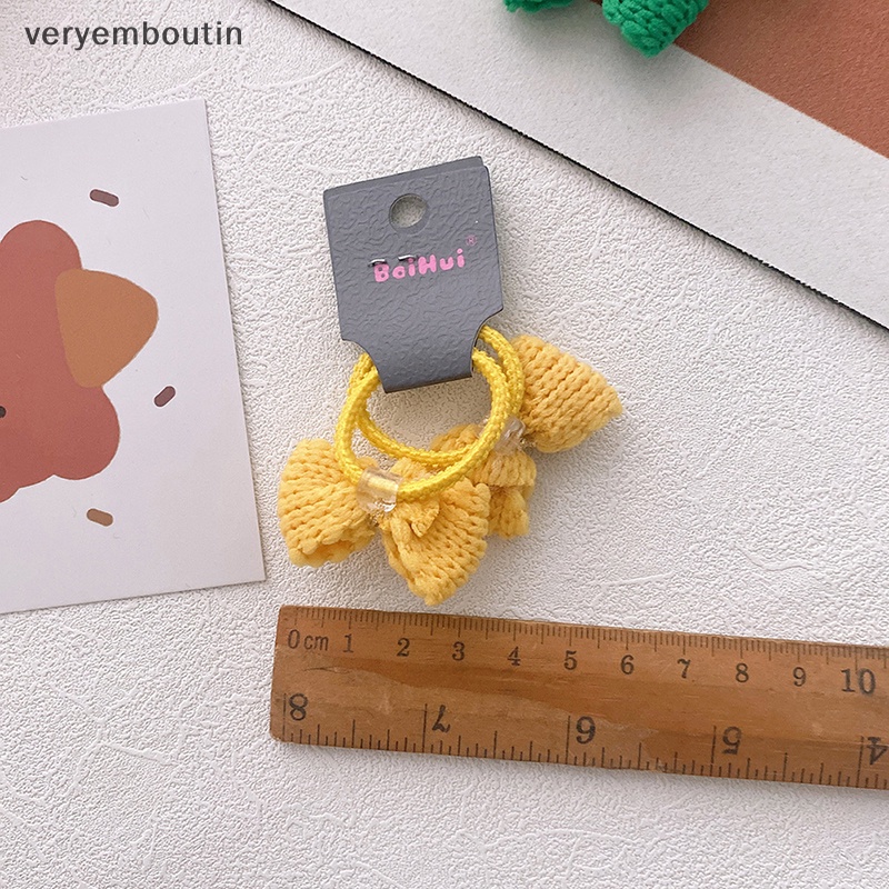 Dây Buộc Tóc Đính Nơ Nhiều Màu Sắc Dễ Thương Phong Cách Hàn Quốc Cho Bé Gái