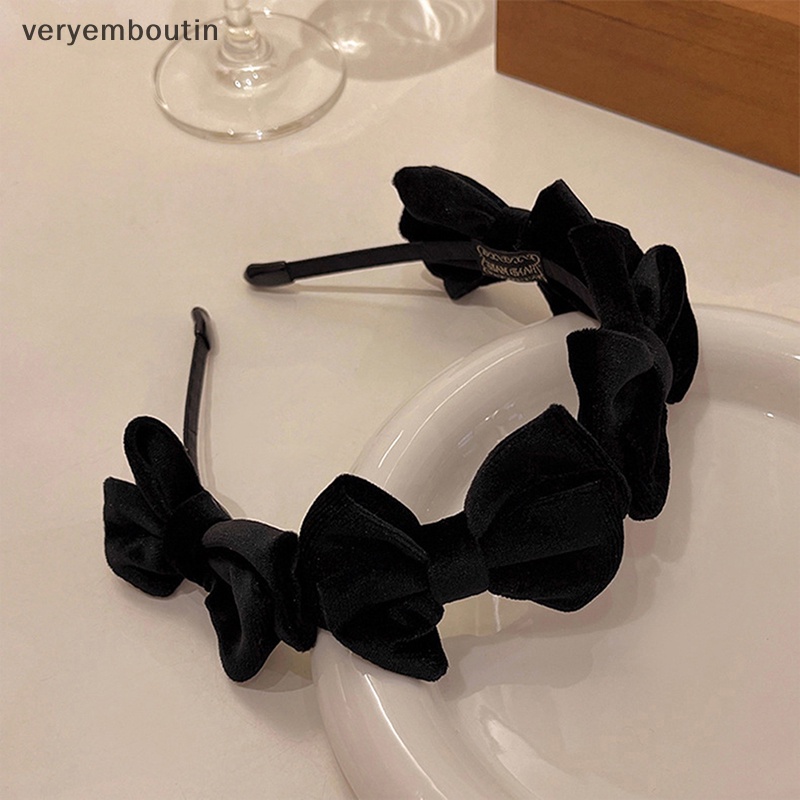 Băng Đô Nhung Thắt Nơ Hình Đầu Lâu Thời Trang Thanh Lịch Cao Cấp