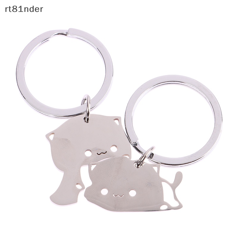 Rt Móc Khóa Hình Mèo Bằng Thép Không Gỉ Dễ Thương Trang Trí Túi Xách