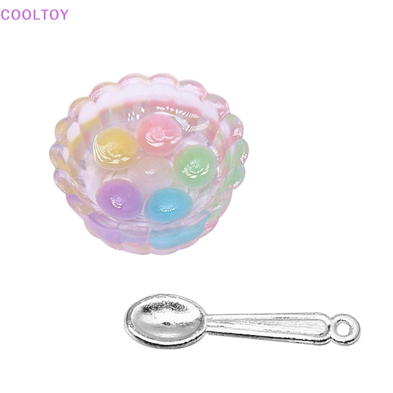 1 Bộ Bánh Bao Và Muỗng Mini Tỉ Lệ 1: 12 Trang Trí Nhà Búp Bê