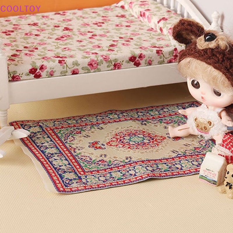 Cooltoy Thảm Lót Sàn Nhà Tắm / Phòng Khách / Phòng Ngủ Kiểu Thổ Nhĩ Kỳ Tỉ Lệ 1: 12 Trang Trí Nhà Bú