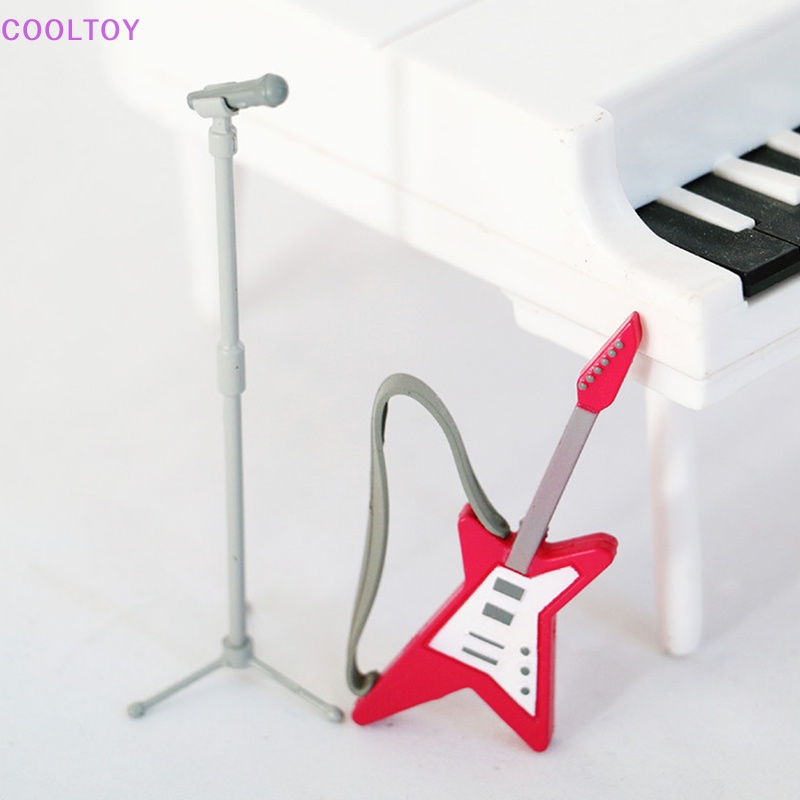 Mô Hình Đàn Guitar Tỉ Lệ 1 / 12 Trang Trí Nhà Búp Bê