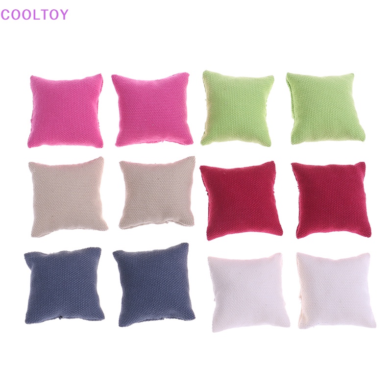 Cooltoy Set 2 Gối Đệm sofa Cho Nhà Búp Bê Tỉ Lệ 1 / 12