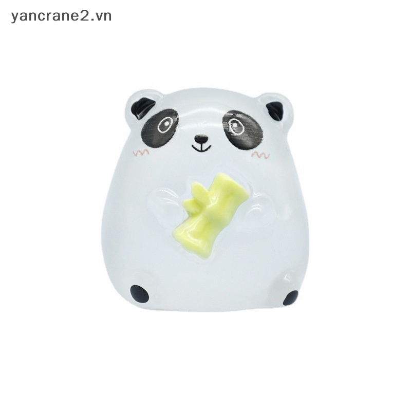 Bộ 2 Kẹp Tóc Nhựa Resin Hình Gấu Trúc Dạ Quang DIY 2.vn