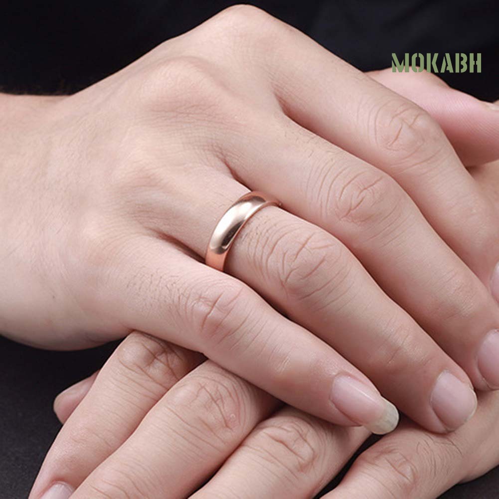 Nhẫn Cưới Bằng Thép Không Gỉ Hình Mái Vòm Thời Trang Cho Nam Và Nữ