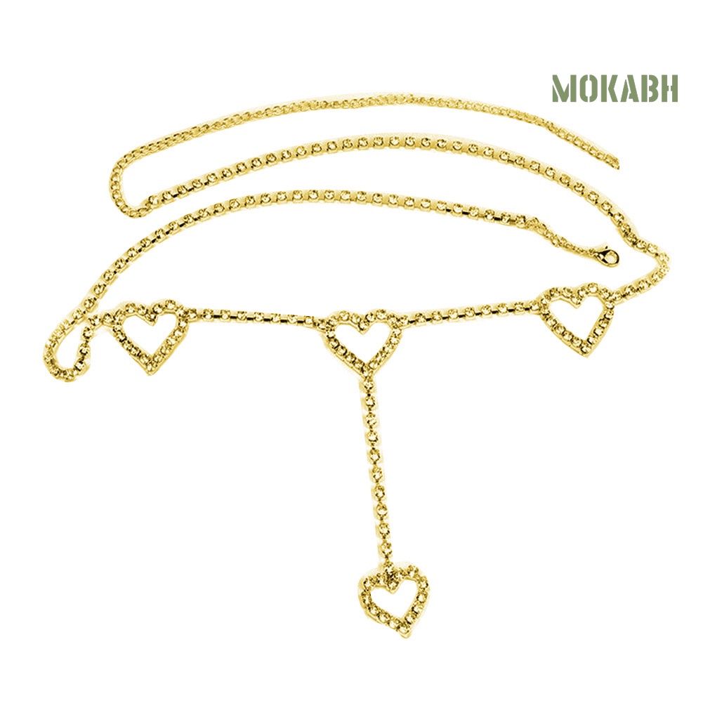 Dây Đeo Hông / Thắt Lưng Đính Đá Hình Trái Tim Thời Trang Đi Biển Cho Nữ