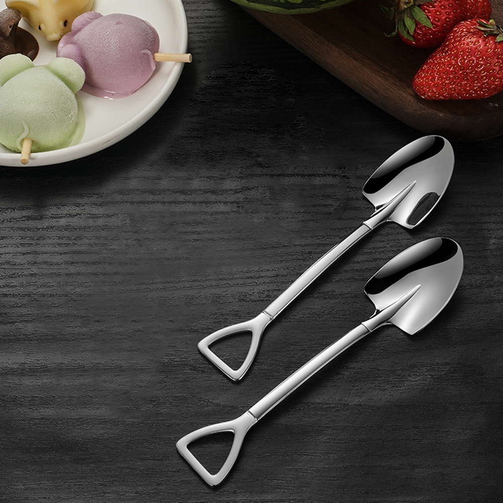 Muỗng Cà Phê Bằng Thép Không Gỉ Hình Xẻng Độc Đáo