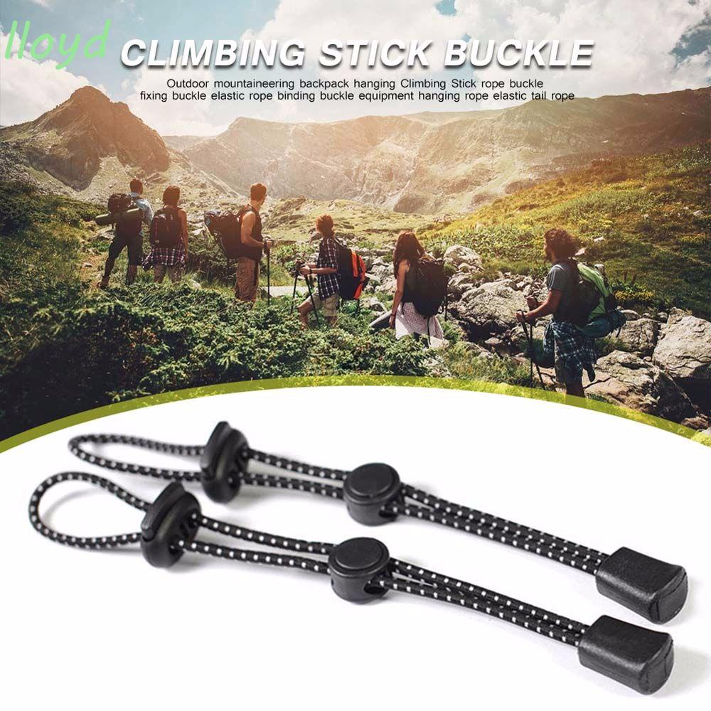Bộ 4 Giá Đỡ Dây Thừng Co Giãn Cố Định Ba Lô / Đi Bộ / Cắm Trại Ngoài Trời Khóa Cài Thiết Kế Đơn Giản Tiện Dụng