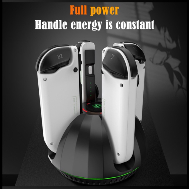 Đế Sạc Tay Cầm Chơi Game Trái Phải 4 Trong 1 Có Đèn Led Chỉ Báo Nhanh Cho Nintendo