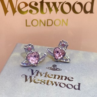 Bộ dây chuyền + bông tai đính đá zircon màu hồng