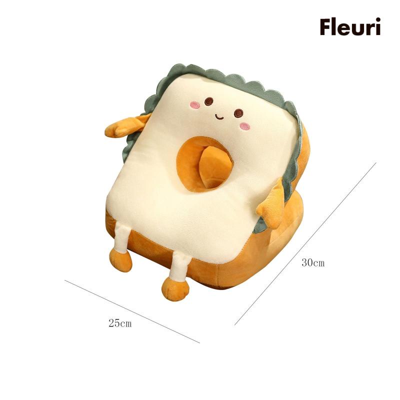 Gối Đệm Lót Ghế Ngồi Hình Bánh Mì Nướng Dễ Thương Kích Thước 25x30cm