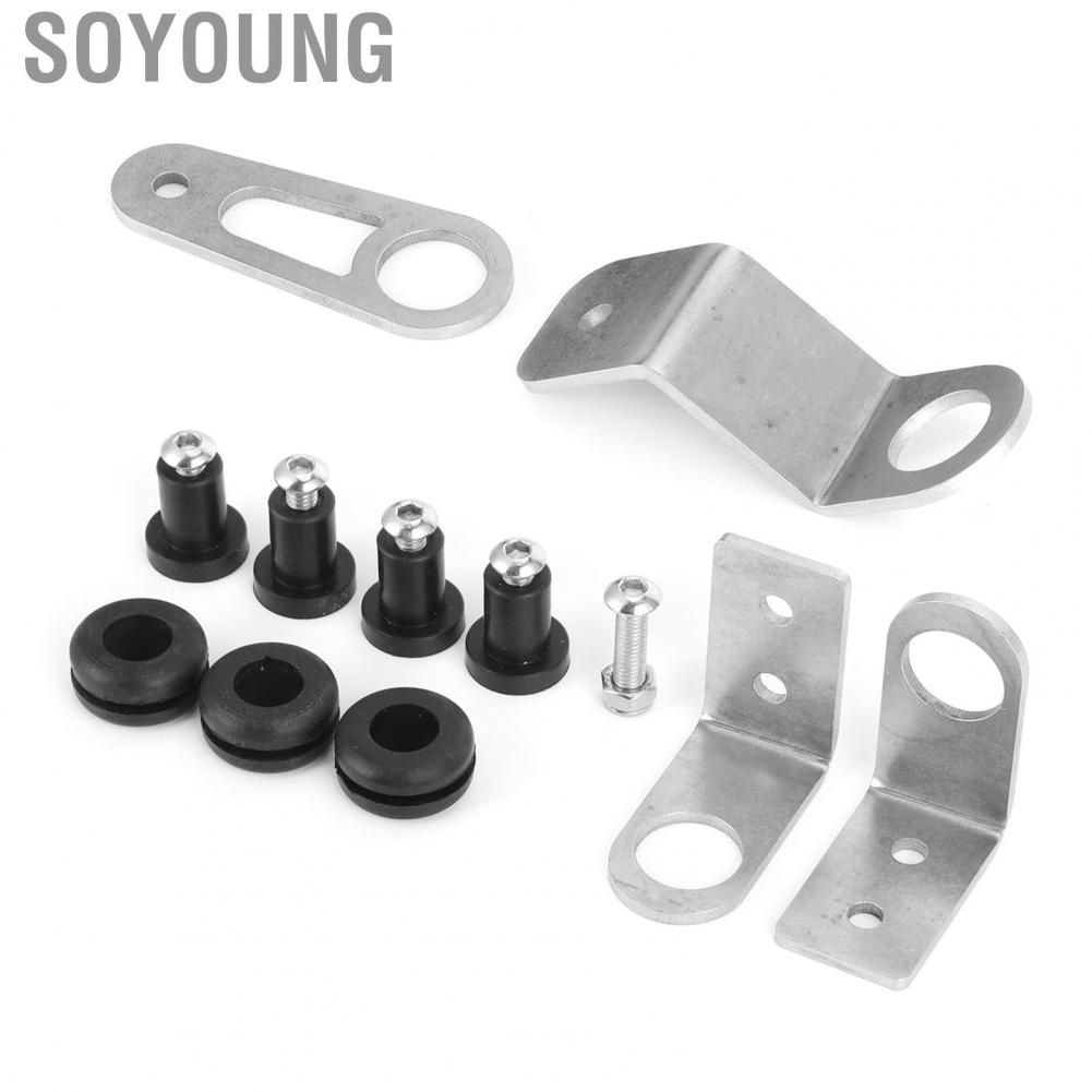 Soyoung Radiator Bolt On Bracket Kit Fit for Honda Civic EG DC2 EK 1992-2000 K-Swapped Chassis