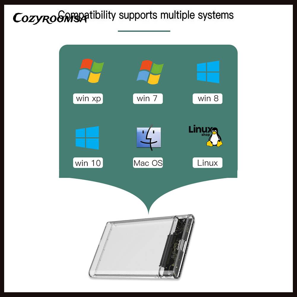 Hộp Đựng Ổ Cứng HDD SSD SATA Cổng USB 3.0 2.5inch