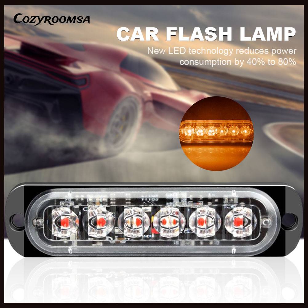 Đèn Led 6 Bóng 12V - 24V Cho Xe Hơi / Xe Tải