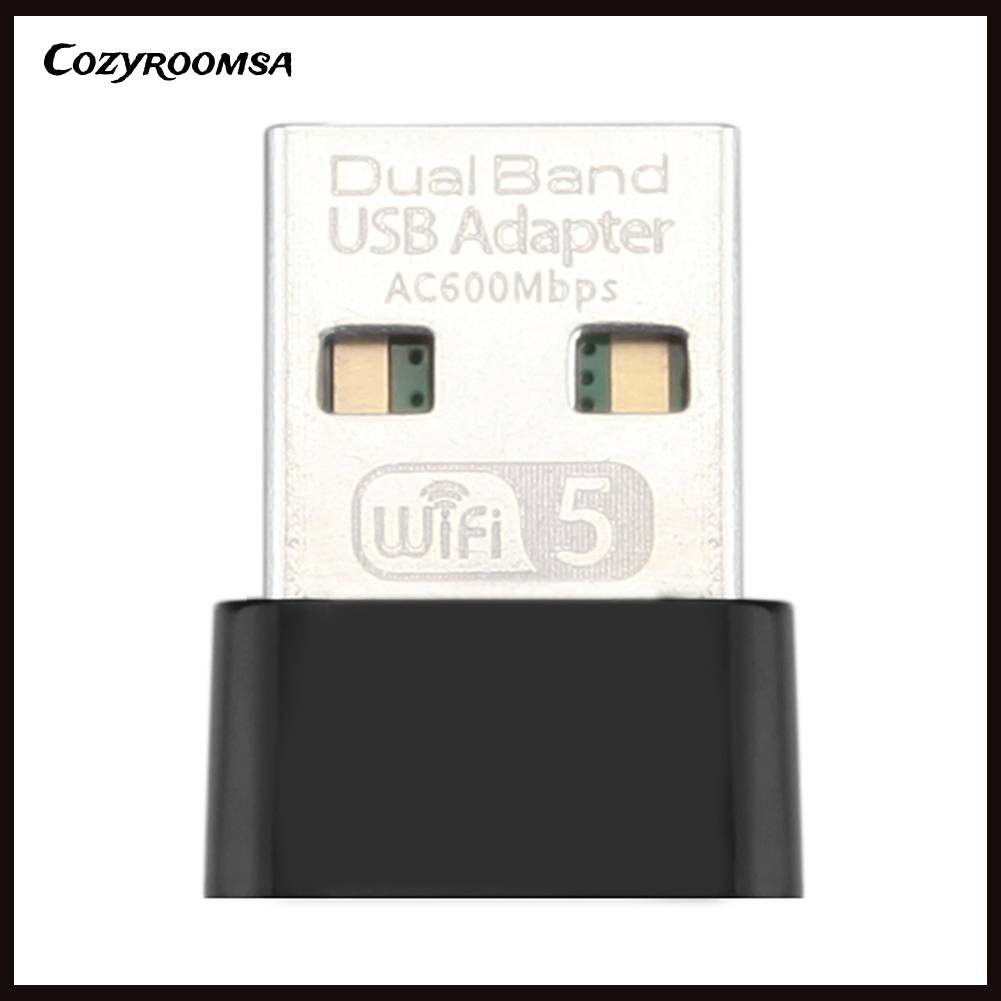 Usb Phát WiFi 600Mbps 2.4GHz 5.8GHz Thẻ Mạng Cho Laptop Máy Tính Bàn