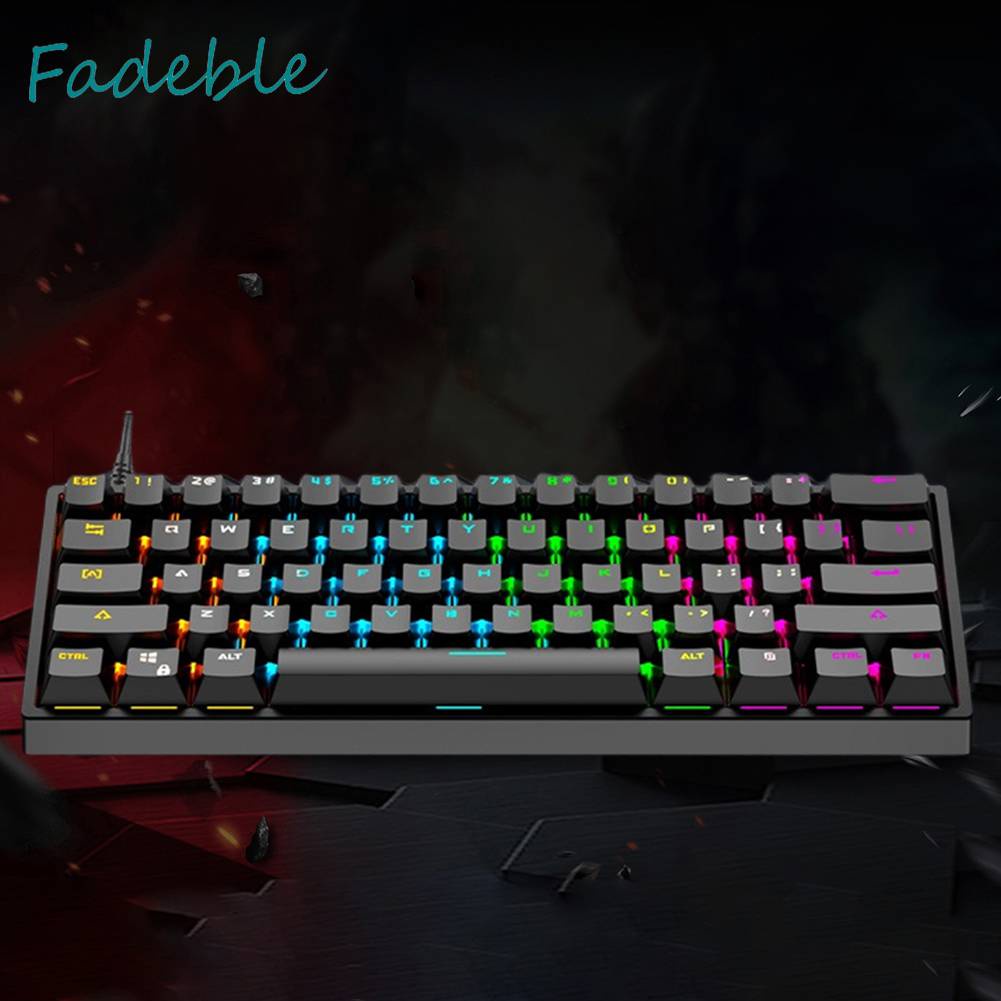 Bàn PhíM Có Dây 61 PhíM Với Led NềN Xanh Lá Cho PC / Laptop