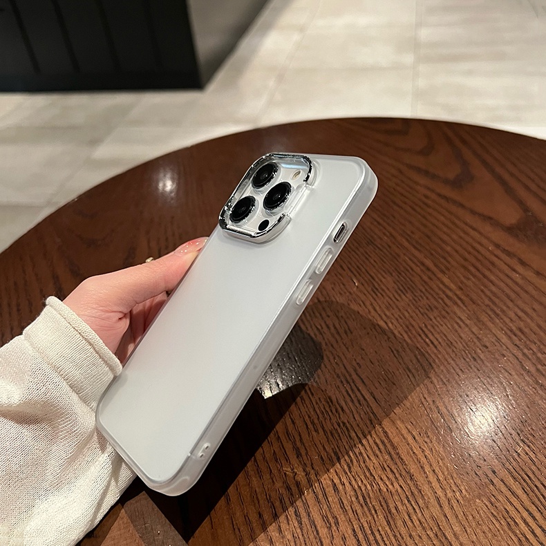 Ốp Điện Thoại Cứng Nhám Mờ Chống Sốc / Rơi Vỡ / Dấu Vân Tay + Giá Đỡ Vô Hình Cho iPhone 14 13 12 11 Pro Max 14 Plus