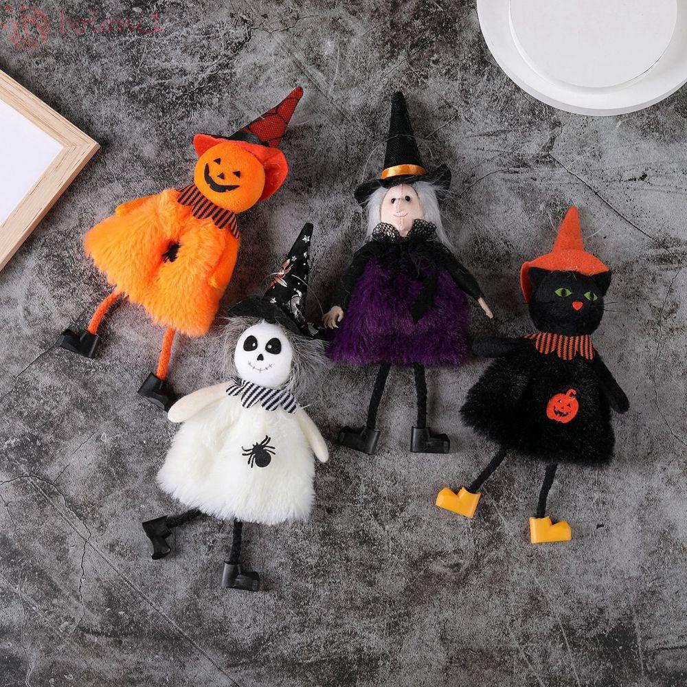 Búp Bê Nhồi Bông Hình Mèo Đen Và Bí Ngô Trang Trí Tiệc Halloween DIY