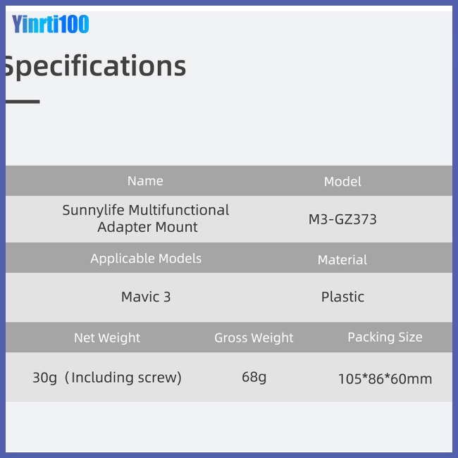 Ngàm Gắn Mở Rộng Đèn Cho Máy Bay Điều Khiển Từ Xa Mavic 3 Gopro10 / 360 One X2