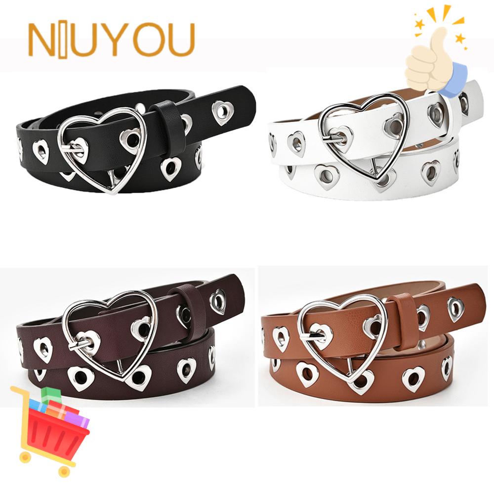 Thắt Lưng Khóa Kim Loại Hình Trái Tim Thời Trang Cho Nữ