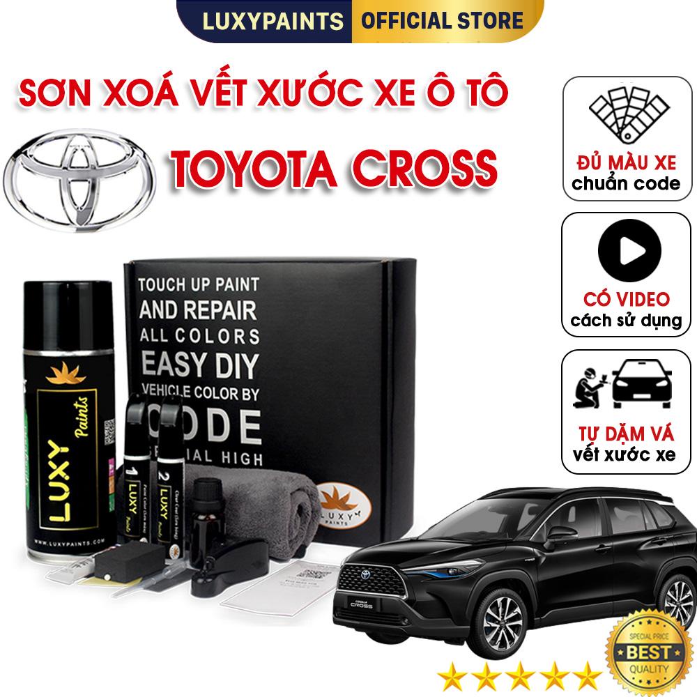 Sơn xóa vết xước xe ô tô Toyota Cross LUXYPAINTS, màu chuẩn theo Code dễ sử dụng và độ bền cao - LP01TOCR