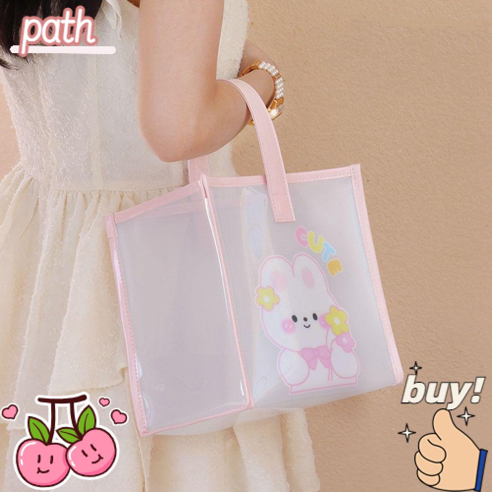 Túi Tote Trong Suốt Bằng Nhựa PVC Thiết Kế Nhỏ Gọn Thời Trang Mùa Hè Cho