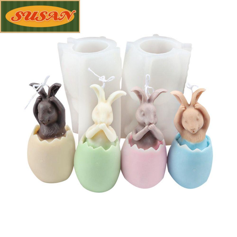 Khuôn Silicone Làm Nến Thủ Công Hình Thỏ Đáng Yêu