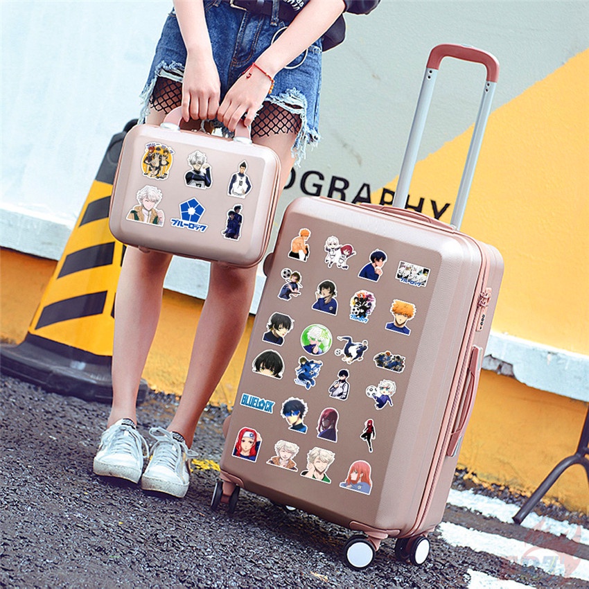 ❉ Bộ 04 Miếng Dán Màu Xanh Dương 04 Trang Trí ❉ Bộ 50 Miếng Dán Chống Thấm Nước Họa Tiết Doodle Hợp Thời Trang DIY (2 Phong Cách)