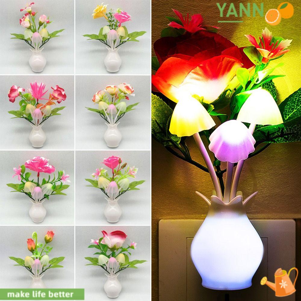 Đèn Ngủ Hình Cây Nấm / Tam Giác Nhiều Màu Sắc 3D Phích Cắm EU Độc Đáo Trang Trí Nhà Cửa