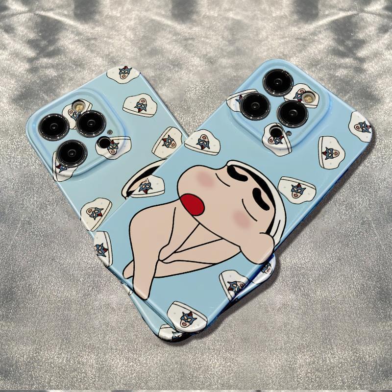 Ốp Điện Thoại Thời Trang Cho Iphone121378Ốp Điện Thoại Dẻo Họa Tiết Hoạt Hình Cậu Bé Bút Chì Cho Iphone max Style plus14pro Shy Shin-Chan 11In N8ZI