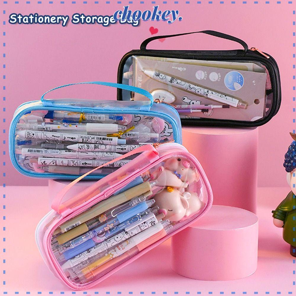 CHOOKEY Hộp Đựng Bút Sức Chứa Lớn Tiện Dụng Cho Trường Học Giá Đỡ