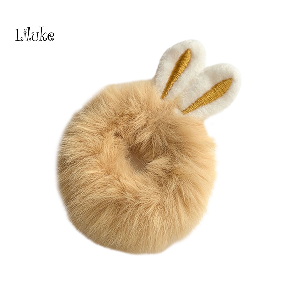 Dây Buộc Tóc Tai Thỏ Co Giãn Mềm Mại Chống Trượt Màu Kẹo Ngọt