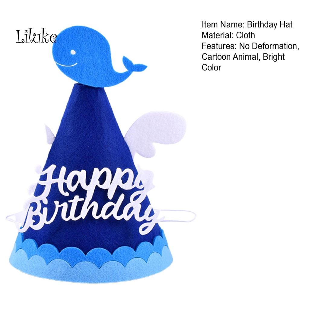 Lk Mũ Sinh Nhật Vui Vẻ Khủng Long Cá Voi Màu Sắc Tươi Sáng Không Biến Dạng Cho Người Lớn Và Trẻ Em