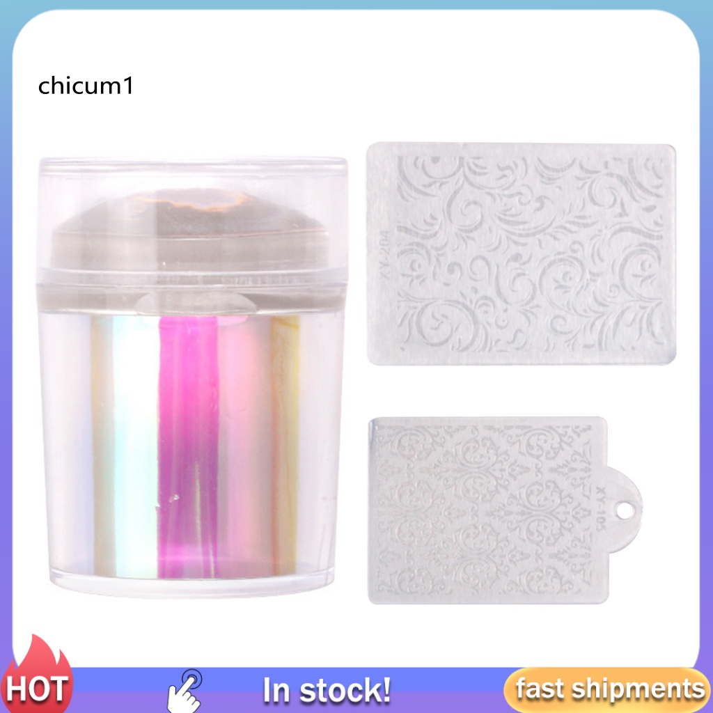 Dụng Cụ Đóng Dấu Tem Trang Trí Móng Tay Chống Bẩn Tái Sử Dụng Tiện Lợi