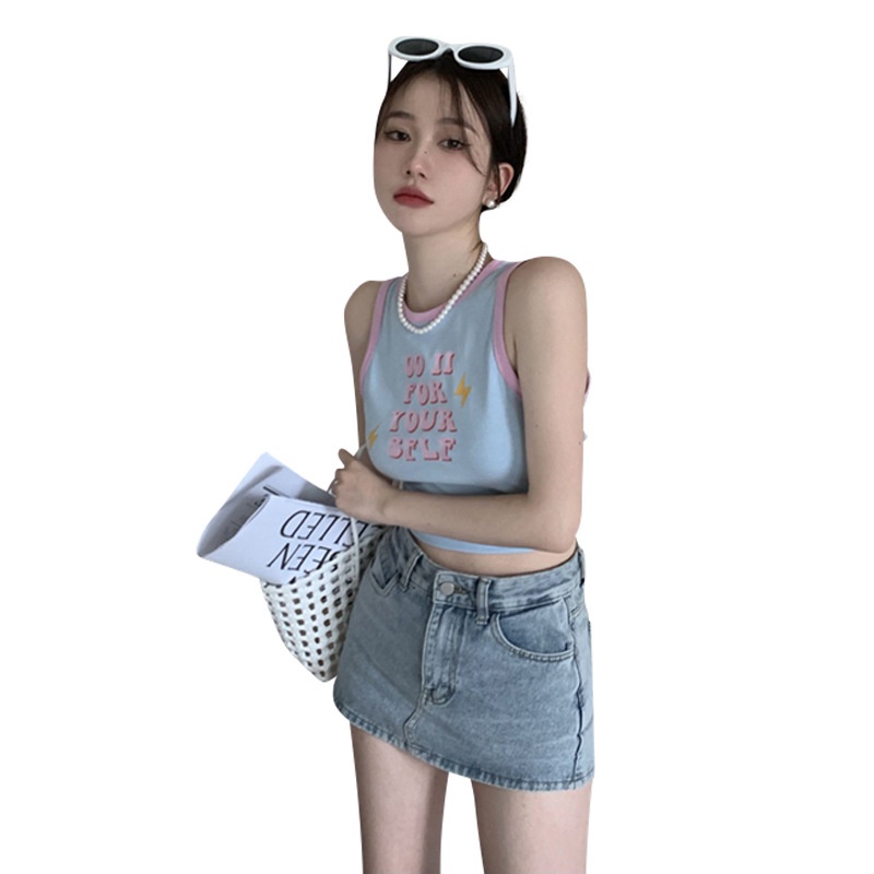 Áo Hai Dây Ngắn Ôm Dáng Phong Cách Retro Quyến Rũ Dành Cho Nữ