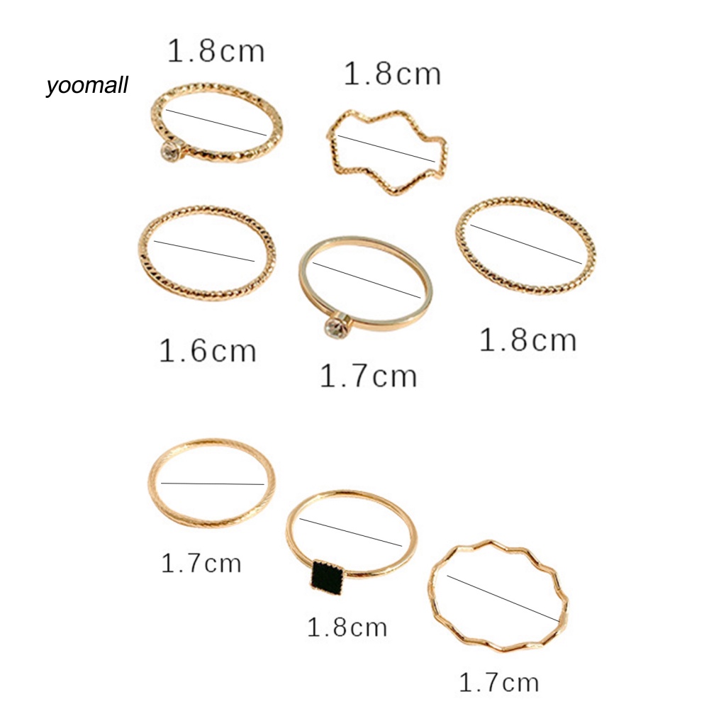 Bộ 5 / 3 Nhẫn Đeo Ngón Tay Chống Mòn Thời Trang Dành Cho Nữ