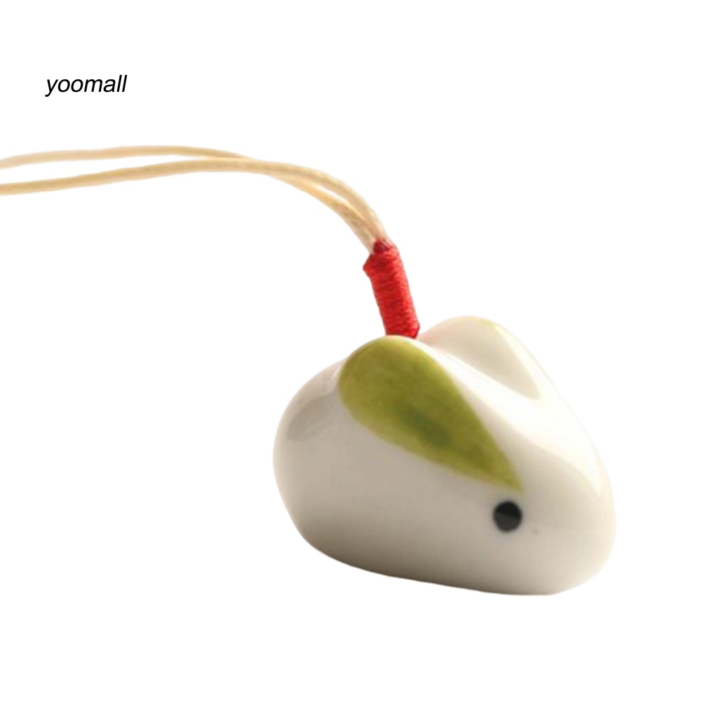 Phụ Kiện Treo Trang Trí Túi Xách Hình Thỏ Vẽ Tay Bằng Gốm Dễ Thương