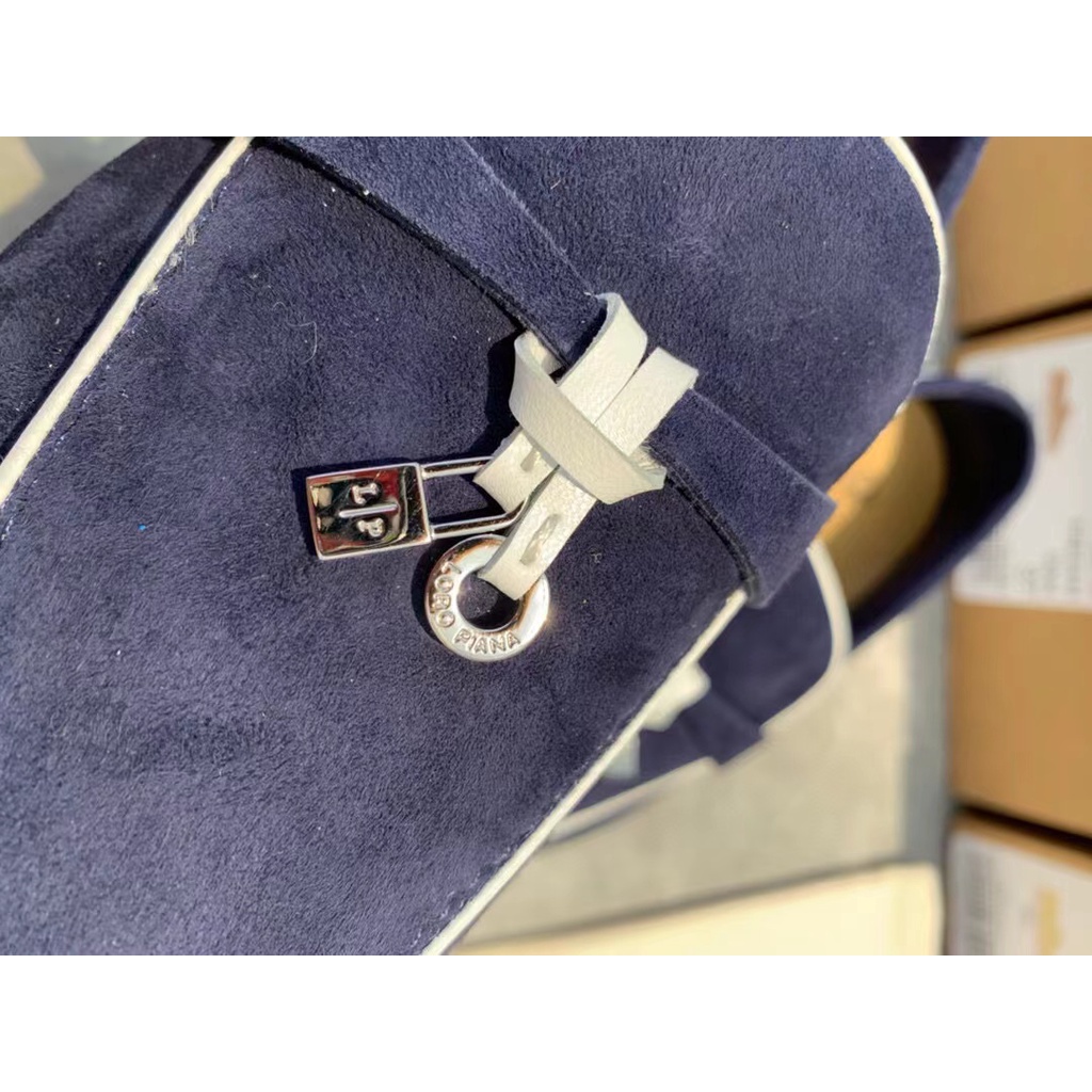 Giày Loro Piana Chính Hãng 100% Da Lộn Đế Mềm Phẳng Thoải Mái