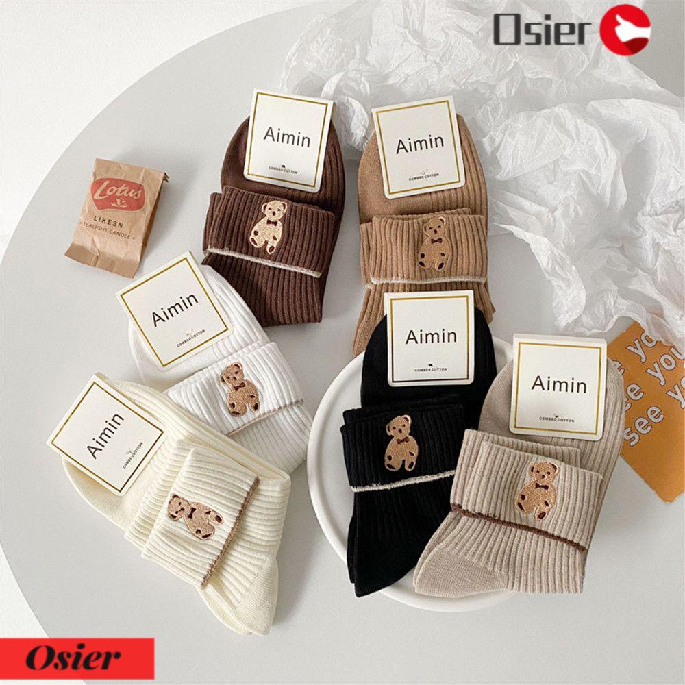 1 Đôi Tất Ống Thêu Họa Tiết Dễ Thương Thời Trang