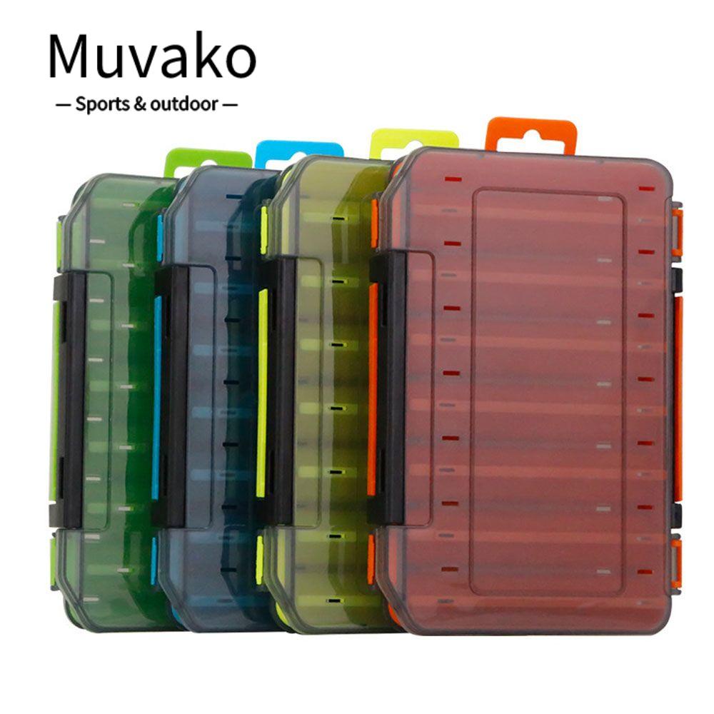 MUVAKO Hộp Đựng Phụ Kiện Câu Cá Hình Vuông Hai Mặt Tiện Dụng