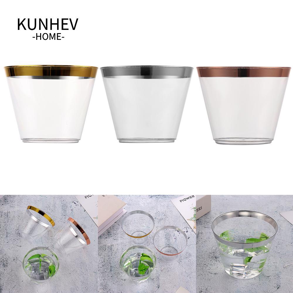 KUNHEV Set 10 / 20 / 30 Cốc Nhựa Trong Suốt Đựng Rượu Trang Trí Tiệc Sinh Nhật