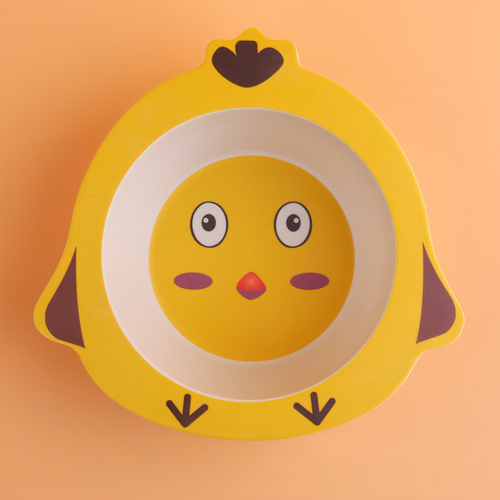 Bát chén ăn dặm lúa mạch hình con vật đáng yêu cho bé