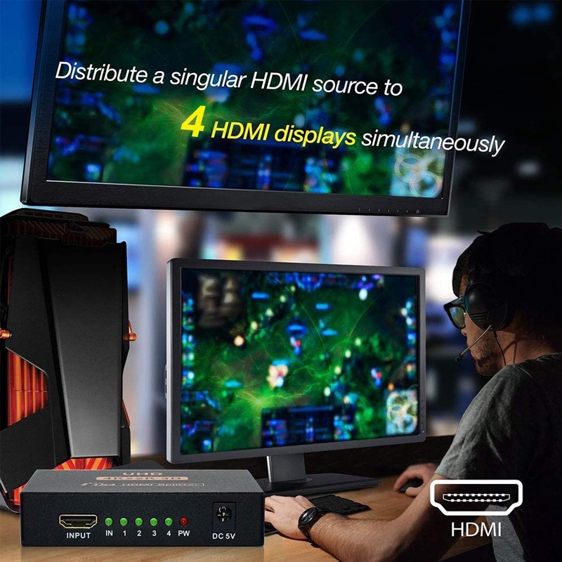 Bộ Chia Cổng HDMI 1X4 1 Cổng Vào HD 1.4 HDCP 4K / 2K / 1080P Cho HDTV DVD PS3 Xbox