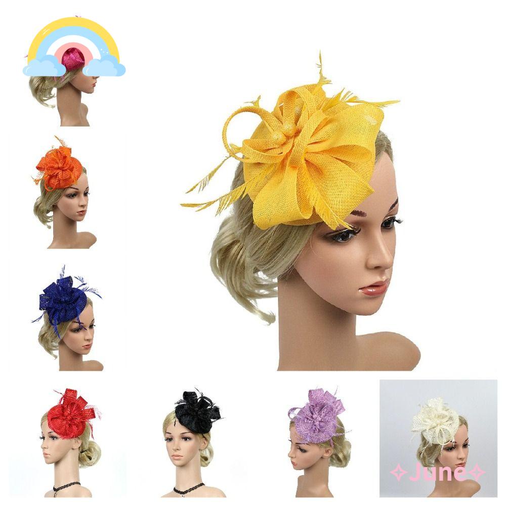 JUNE Mũ Cưới Đính Hoa Thiết Kế Mới Xinh Xắn Thời Trang Dành Cho Nữ