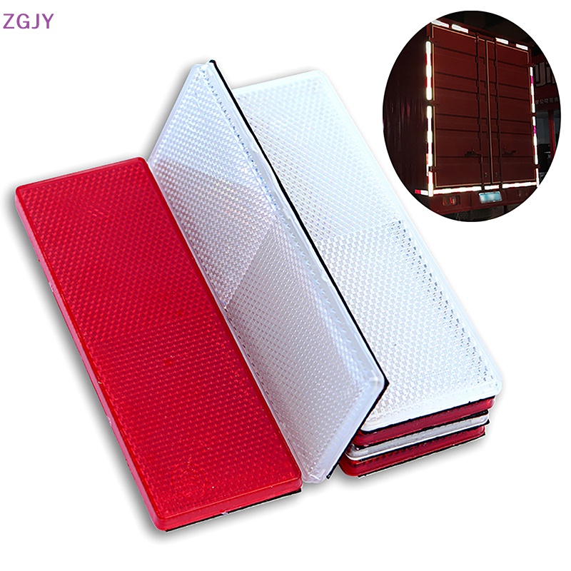 Bộ 4 Miếng Dán Cảnh Báo Phản Quang An Toàn Cho Xe Hơi / Xe Máy Mới