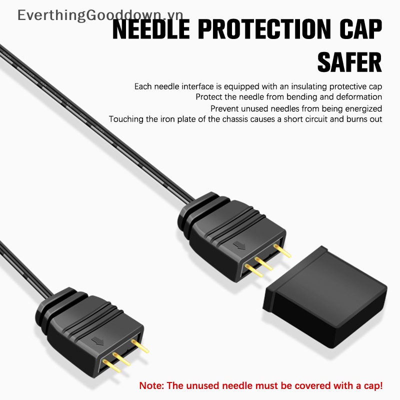 Cáp Chia Cổng 5V 3Pin 1 Sang 2 1 Sang 4 33.5cm ARGB Chuyên Dụng Cho Bo Mạch Chủ